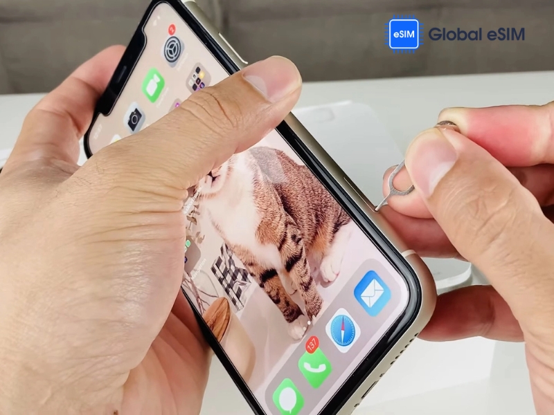 Take out sim card
